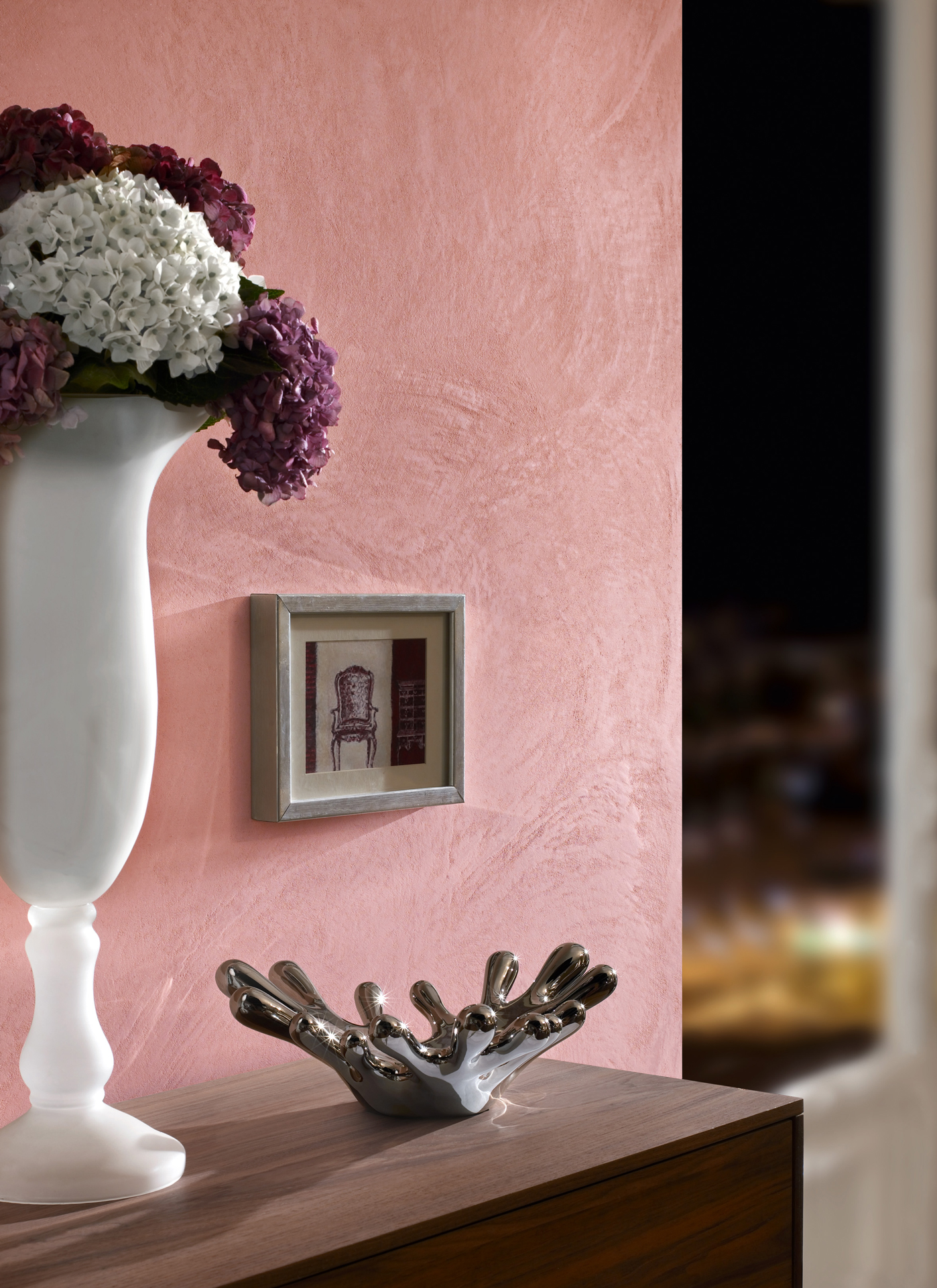 Wand rosa Dämmung innen